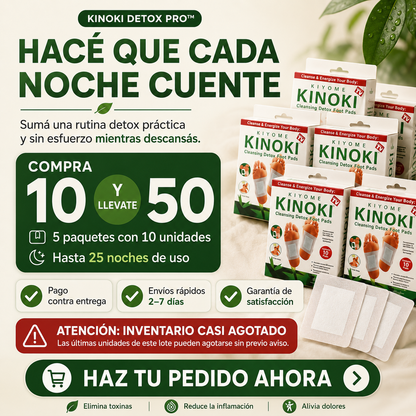 Kinoki DETOX - Compre 10 y Llevate 50 GRATIS